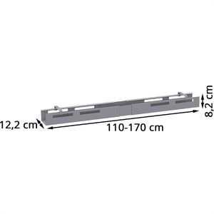 Produktbild für Kabelwanne Geramöbel S-500800-S, silber