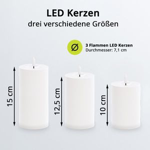 Produktbild für LED-Kerze Goobay 64786, outdoor, weiß