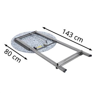 Produktbild für Stehtisch RUKU1952 weiß marmoriert Ø 80 cm, klappbar