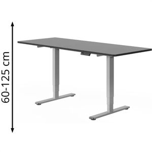 Produktbild für Schreibtisch FlexiSpot E5S, schwarz / grau