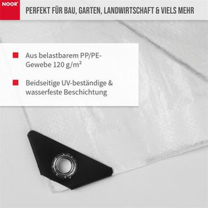 Produktbild für Abdeckplane NOOR Hobby, weiß