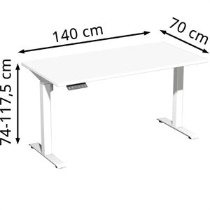 Produktbild für Schreibtisch Geramöbel Elevate Home, weiß / weiß