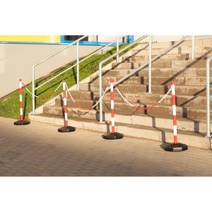 Produktbild für Absperrpfosten Böttcher-AG rot/weiß, aus Kunststoff