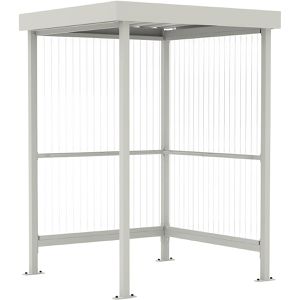 Produktbild für Personenunterstand WSM Jena, grauweiß, aus Metall
