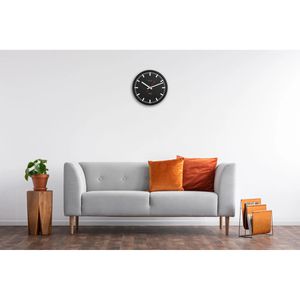 Produktbild für Wanduhr Hermle Grand Central 30471, Edelstahl, analog, Funkuhr