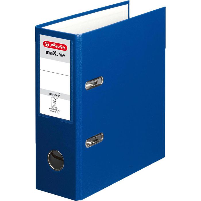 Herlitz MaX.File Protect A4 Folder - 5cm Spine, Turquoise, With Label (1 Piece) - View #7