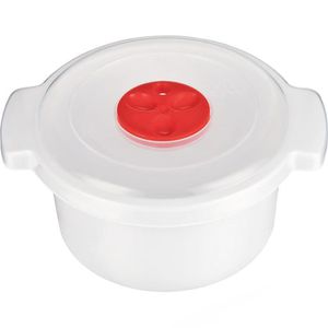 Produktbild für Mikrowellengeschirr Kigima Koch-Topf, weiß, aus Kunststoff