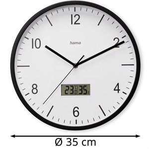 Produktbild für Wanduhr Hama Lanzarote, Kunststoff, analog, Funkuhr