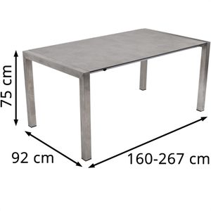 Produktbild für Gartentisch Garden-Pleasure SIENNA, Edelstahl