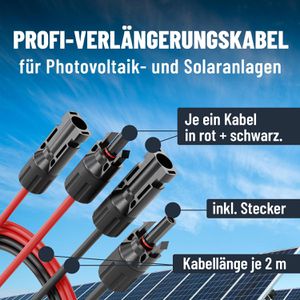 Produktbild für Solarkabel Absina 910001, H1Z2Z2-K, bis 1000 V, 2 m