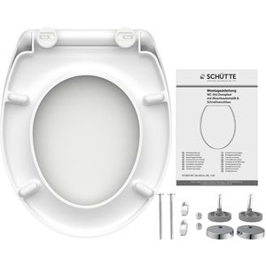 Produktbild für WC-Sitz Schütte White 82300, oval, aus Duroplast