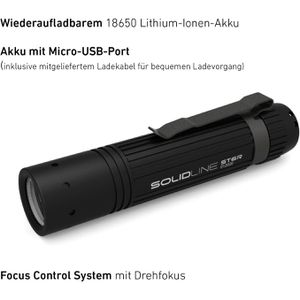 Produktbild für Taschenlampe Ledlenser Solidline ST6R, aufladbar