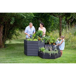 Produktbild für Hochbeet Garantia Ergo Vario 1 Stone, Kunststoff