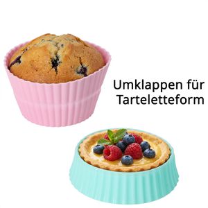 Produktbild für Muffinförmchen Gut&amp;Günstig 2in1, wiederverwendbar, aus Silikon