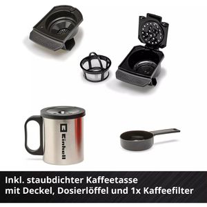 Produktbild für Kaffeemaschine Einhell TE-CF 18 Li-Solo, mit Kaffeebecher