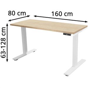 Produktbild für Schreibtisch Bisley E-WonderTech, ahorn / weiß