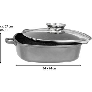 Produktbild für Bräter STONELINE Eckpfanne 8645, aus Aluguss