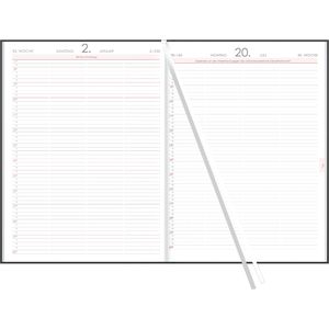 Produktbild für Buchkalender Zettler 886-0021, anthrazit, Jahr 2027