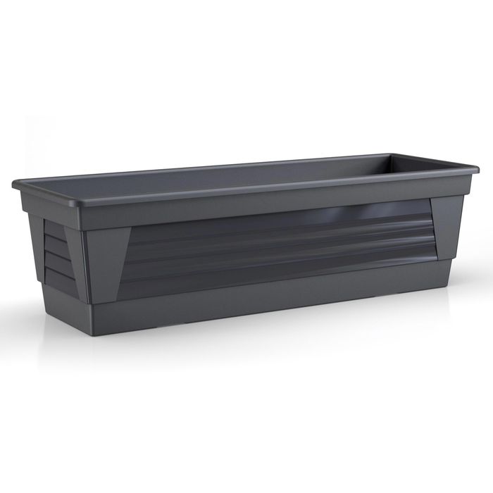 Plastard Milano 60 Blumenkasten, anthrazit, 60 x 21 x 17cm, aus Kunststoff   Bttcher AG