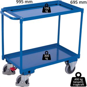 Produktbild für Tischwagen VARIOfit sw-700.510, aus Metall