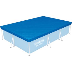 Produktbild für Poolabdeckung Bestway 58107, aus PE, blau, mit Spannseil