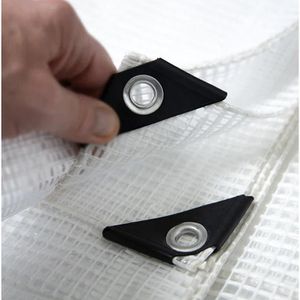 Produktbild für Abdeckplane Casa-Pura Leno, weiß / transparent