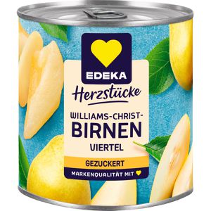 Obstkonserve Edeka Herzstücke Williams-Christ-Birnen