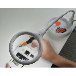 Produktbild für Lupenleuchte Goobay 2in1, weiß, 100 mm Glaslinse, LED
