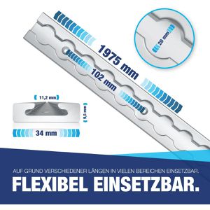 Produktbild für Airlineschiene NTG Standard, zum Kleben &amp; Schrauben