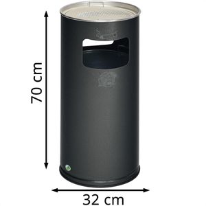 Produktbild für Aschenbecher VAR H70K, 3055, antik silber, für Outdoor