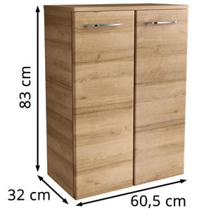 Produktbild für Bad-Hängeschrank Fackelmann Milano, 84262, matt asteiche