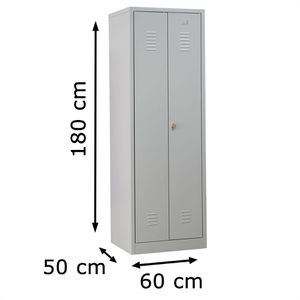 Produktbild für Spind G-Office WRC/2.1860.V2, Doppelspind, lichtgrau