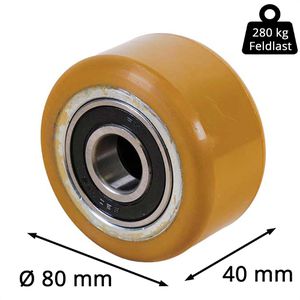 Produktbild für Hubwagen-Rolle CASCOO bis 280 kg, Polyurethan