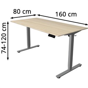 Produktbild für Schreibtisch Kerkmann Move small office, ahorn / silber