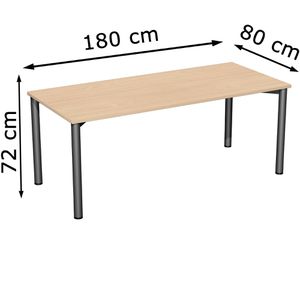 Produktbild für Besprechungstisch Geramöbel S-710126-BA, rechteckig