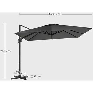 Produktbild für Sonnenschirm Songmics GPU039G01, quadratisch