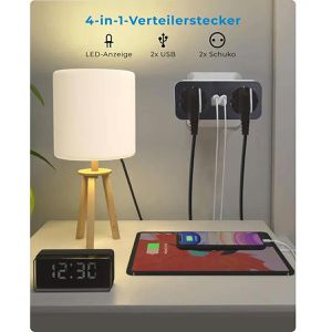Produktbild für Steckdosenadapter Voomy Split X2, weiß
