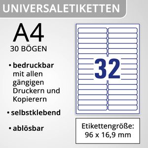 Produktbild für Universaletiketten Zweckform L6031REV-25, weiß