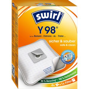 Produktbild für Staubsaugerbeutel Swirl Y 98 MicroPor Plus, mit Ersatzfilter