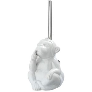 WC-Bürste Wenko WC-Garnitur Monkey Quiet, weiß