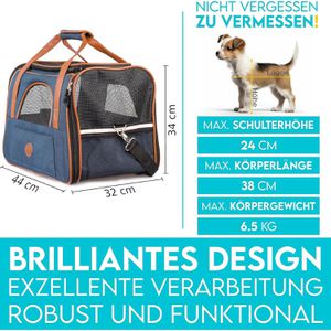 Produktbild für Tiertransportbox HUND-IST-KÖNIG Gr. S, aus Stoff