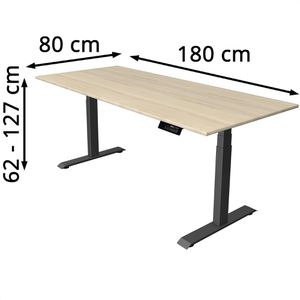 Produktbild für Schreibtisch Kerkmann Move 1 stable, ahorn / anthrazit