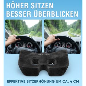 Produktbild für Orthopädisches-Sitzkissen Healthfix Auto-Sitzkissen, schwarz