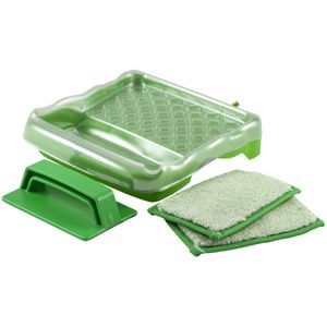 Osmo Malerset Öl-Farben Auftragsset, 7-teilig, mit Padhalter, 2 Auftrags-Vlies, und Farbwanne mit 3 Einlagen