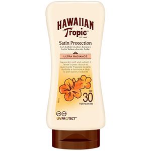 Hawaiian-Tropic Sonnencreme Satin Protection, Sun Lotion, LSF 30, wasserfest, 180ml