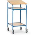 Stehpult Fetra 5834 mit Rollen, blau / buche