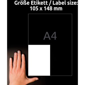 Produktbild für Folienetiketten Zweckform L4719REV-20, weiß, matt
