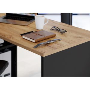 Produktbild für Schreibtisch Germania Lissabon 4187, eiche / graphit