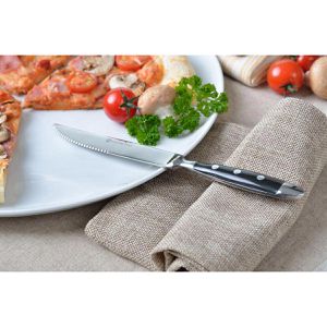 Produktbild für Steakmesser Gräwe Nürnberg schwarz, 6 Stück