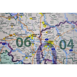 Produktbild für Deutschlandkarte GeoMetro Postleitzahlenkarte, mit Aluleisten